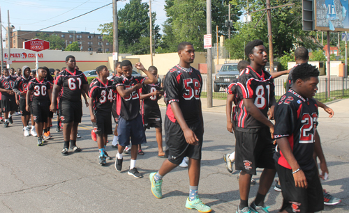 Marching in the 38th annual Glenville Community Parade