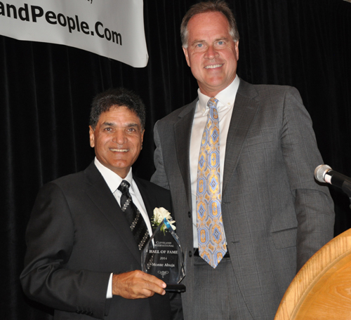 Inductee Monte Ahuja and UH CEO Tom Zenty