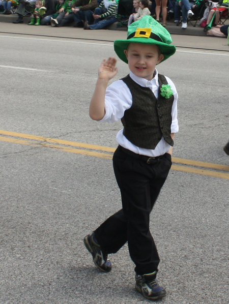 Irish boy marching