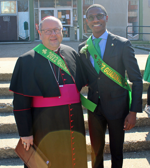 Bishop Edward Malesic and Mayor Justin Bibb