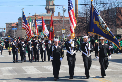 US Navy at Cleveland St. Patrick's Day Parade 2022