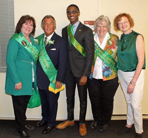 Linda Carney, Tom McManamon, Mayor Justin Bibb, Deneen O'Reilly and Shannon Corcoran