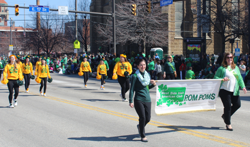 PomPoms West Side Irish American Club in the 2022 Cleveland St. Patrick's Day Parade