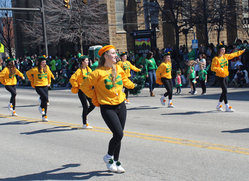 Pom Pom unit - West Side Irish American Club in the 2022 Cleveland St. Patrick's Day Parade