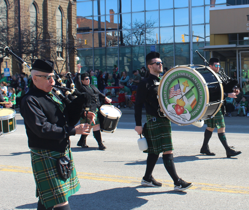 pipers - West Side Irish American Club in the 2022 Cleveland St. Patrick's Day Parade