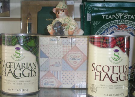 Scottish items at Shamrock Cottage