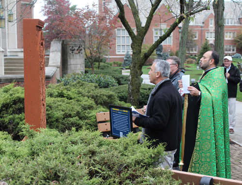 Armenian Khatchkar Blessing by Fr. Hratch and Fr. McAniff