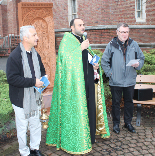 Armenian Khatchkar Blessing by Fr. Hratch and Fr. McAniff