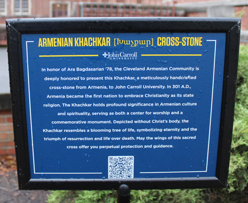 Armenian Khatchkar sign at JCU