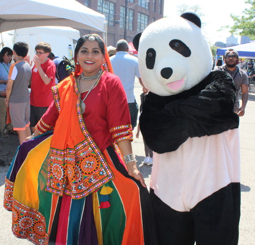 Indian dancer and CAF panda