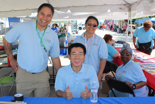 Cleveland Asian Festival Volunteers Mike Mendoza, David Huang, Vera Boggs & Shelia Taylor 