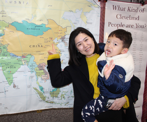 Pointing to the map of China