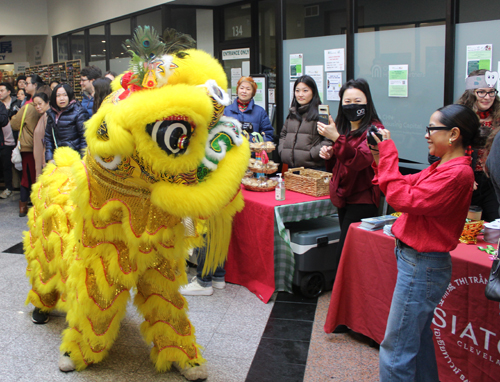 Kwan Family Lion Dance team coming through Asia Plaza