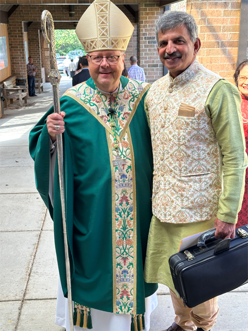 Bishop Malesic and Michael Sreshta