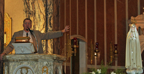 Lawrence Maginot speaking about Our Lady of Fatima at St. Casimir Church