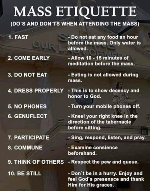 Mass Etiquette