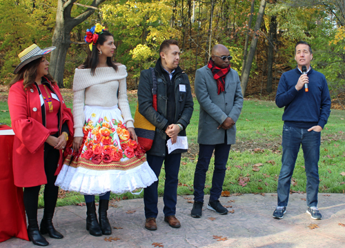  US Senator-elect Bernie Moreno in Colombian Cultural Garden