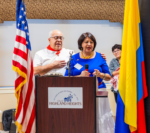 Anthems at Colombian event