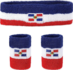 Dominican Striped Sweatband Set