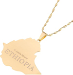 Ethiopia Map Ethiopia Addis Ababa Necklace