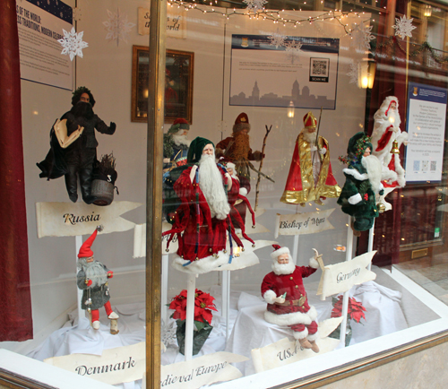 Santas of the World display