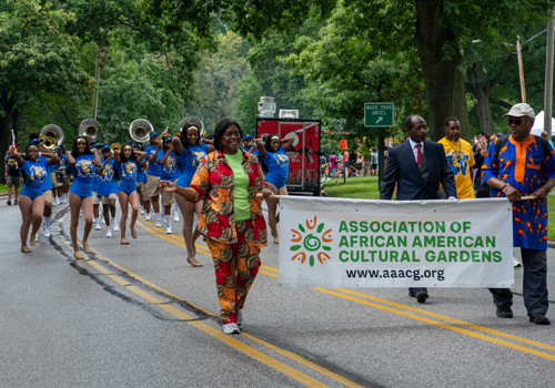 African American Garden at 2024 One World Day Parade of Flags