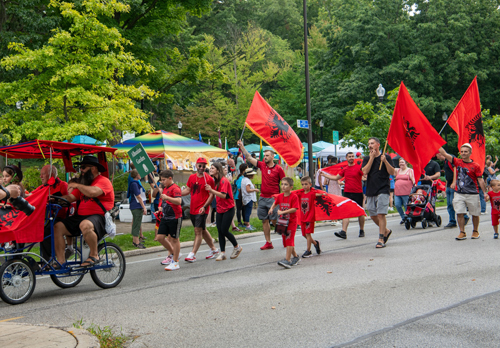 Albanian Garden in the Parade of Flags