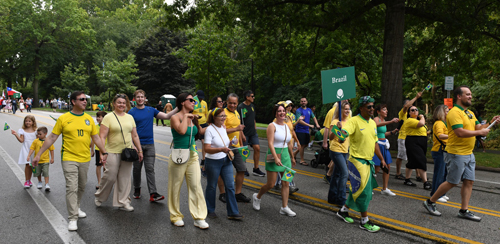 Brazilian Community in the Parade of Flags at One World Day 2024