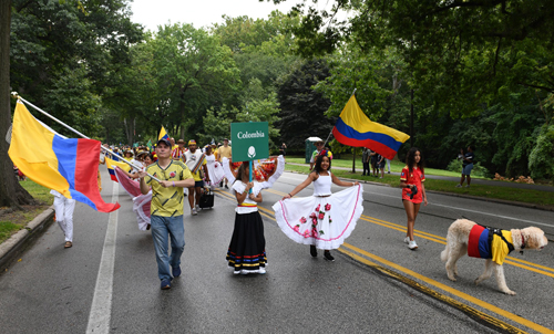 Colombia Cultural Garden in Parade of Flags at One World Day 2024