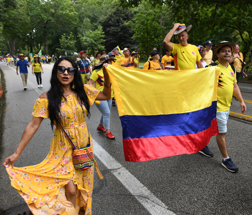 Colombia Cultural Garden in Parade of Flags at One World Day 2024