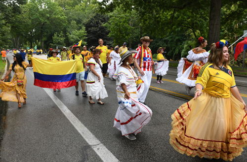 Colombia Cultural Garden in Parade of Flags at One World Day 2024