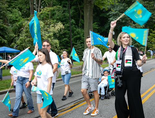 Kazakh Community in the Parade of Flags on One World Day 2024