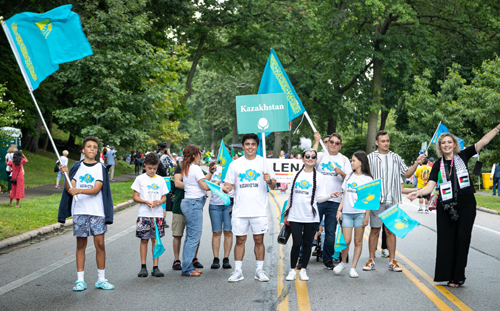 Kazakh Community in the Parade of Flags on One World Day 2024