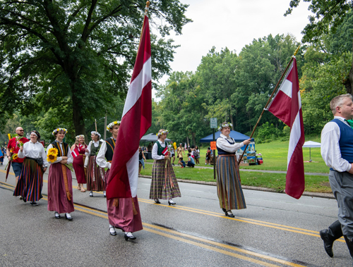 Latvian Cultural Garden in Parade of Flags on One World Day 2024