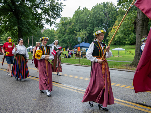 Latvian Cultural Garden in Parade of Flags on One World Day 2024