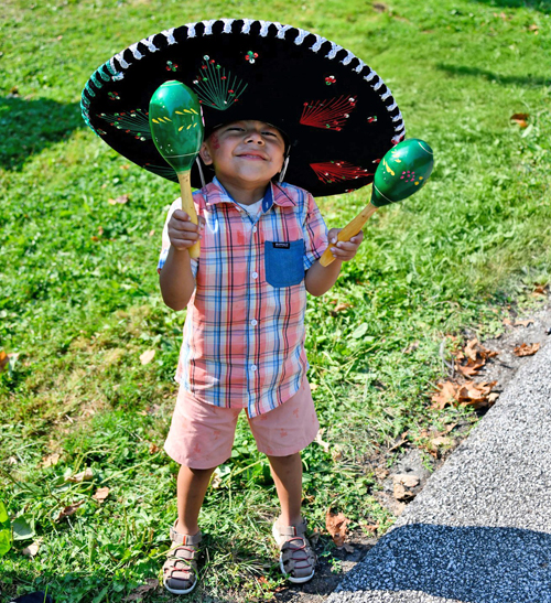 Boy in Mexican Garden