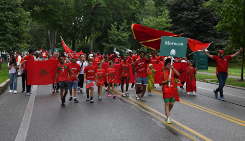 Moroccan community in the Parade of Flags on One World Day