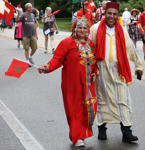 Moroccan community in the Parade of Flags on One World Day