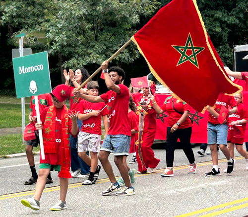 Moroccan community in the Parade of Flags on One World Day