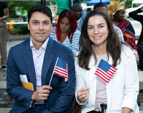 New citizens at Naturalization Ceremony at One World Day