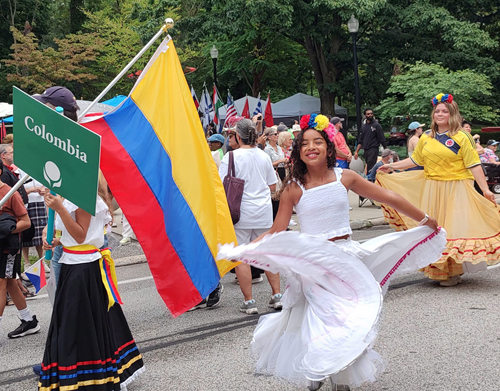 Colombia Cultural Garden in Parade of Flags at One World Day 2024