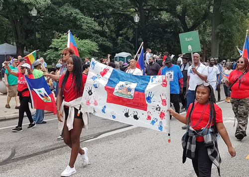 Haitian Community in Parade of Flags at 2024 One World Day in Cleveland