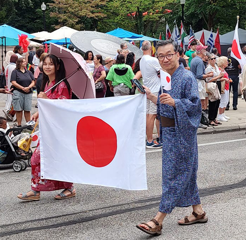 Japanese community in the Parade of Flags on One World Day 2024