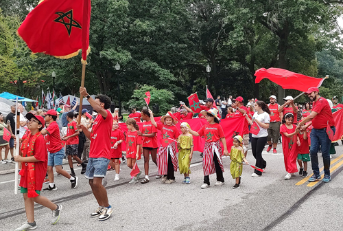 Moroccan community in the Parade of Flags on One World Day