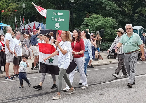 Syrian Cultural Garden in the Parade of Flags on One World Day 2024