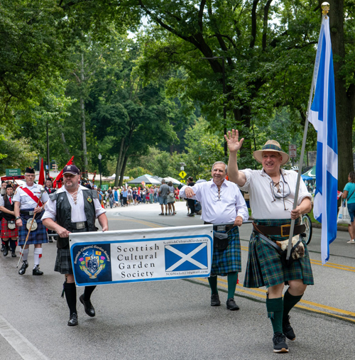 Scottish Garden in the Parade of Flags at One World Day 2024