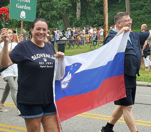 Slovenian Cultural Garden in Parade of Flags at One World Day 2024