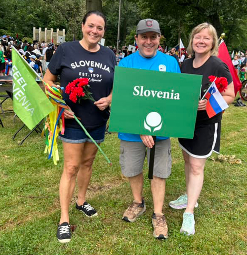 Slovenian Cultural Garden in Parade of Flags at One World Day 2024