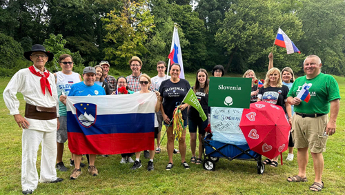 Slovenian Cultural Garden in Parade of Flags at One World Day 2024