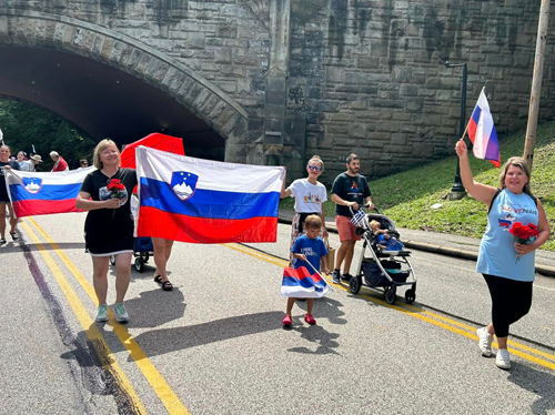 Slovenian Cultural Garden in Parade of Flags at One World Day 2024